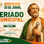 Dia do Padroeiro: segunda-feira, 29, é feriado municipal