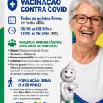 Vacinação Contra a Covid-19 segue disponível todas as quintas-feiras nas UBSs de Cassilândia