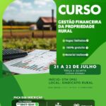 Sindicato Rural e SENAR/MS abrem inscrições para novos cursos gratuitos em Chapadão do Sul