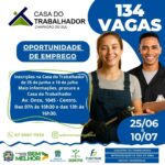 Casa do Trabalhador oferece 134 vagas para contratação imediata em Chapadão do Sul