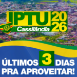 Faltam Apenas 3 Dias: Aproveite o Desconto de 10% no IPTU 2026 em Cassilândia