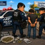 Polícia Militar prende homem por tráfico de drogas em Chapadão do Sul