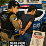 Polícia militar cumpre mandado de prisão em área rural de PARAÍSO DAS ÁGUAS