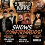 5º Rodeio APPR terá grandes shows nacionais e promete marcar as comemorações dos 23 anos de Paraíso das Águas