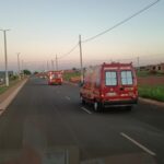 Corpo de Bombeiros comemora Dia Nacional do Bombeiro com carreata pelas ruas de Chapadão do Sul