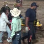 Salva-vidas de rodeio Escurinho sofre grave acidente durante festa do peão em Pouso Alto