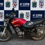 Polícia Militar apreende motocicleta com sinais identificadores adulterados em Chapadão do Sul