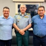 Vice-prefeito e  secretário municipal de Aparecida do Taboado reuniram com comanda Geral da PM