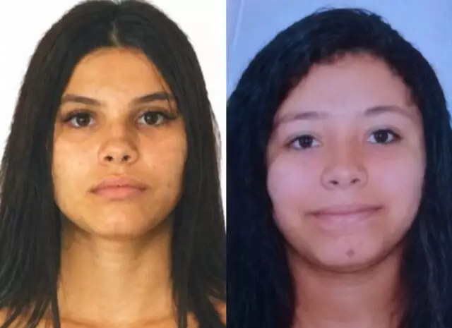 Vitória Gabriely (a esquerda) e Ellen Vitória; amigas encontradas mortas em uma casa em Rochedo (Foto: Reprodução)