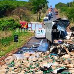 COLISÃO entre carretas deixa duas vítimas fatais na BR-158 entre Aparecida do Taboado e Paranaíba