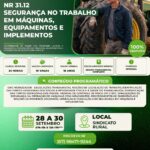 Sindicato Rural abre inscrições para curso gratuito de segurança no trabalho com máquinas e implementos