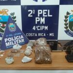 Operação Asfixia apreende drogas, celulares e motocicletas em três endereços de Costa Rica